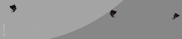 Beautiful Vintage Chat Noir Illustration GIF