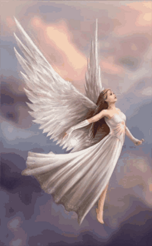 Beautiful White Angel In The Sky GIF