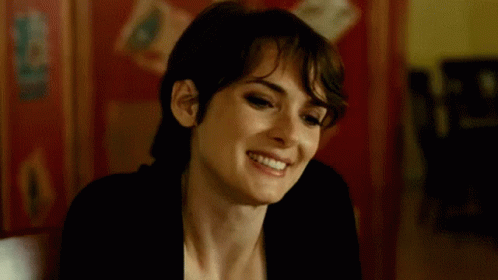 Beautiful Winona Ryder Happy Smiling GIF