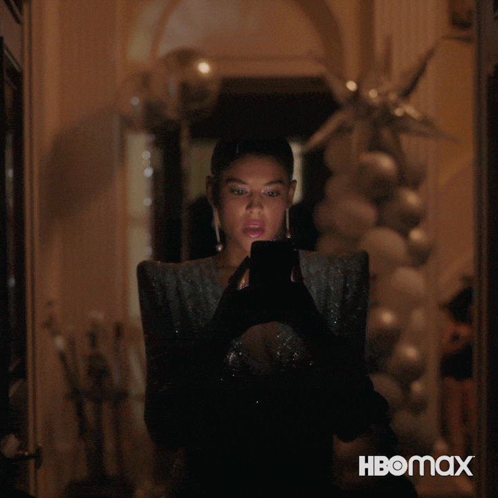 Beautiful Woman Sending Text Message During Event GIF