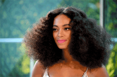 Beautiful Women Solange Knowles Hair Flip GIF