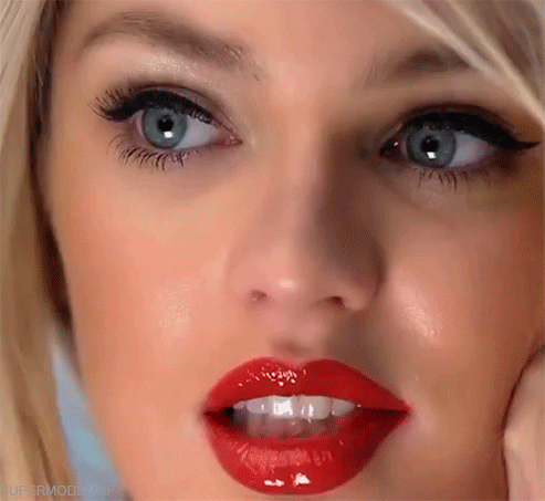 Beautiful Women With Red Lipsticks GIF