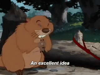 Friendly Cartoon Beaver Excellent Idea GIF