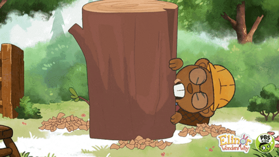 Beaver Cartoon Sculpture GIF