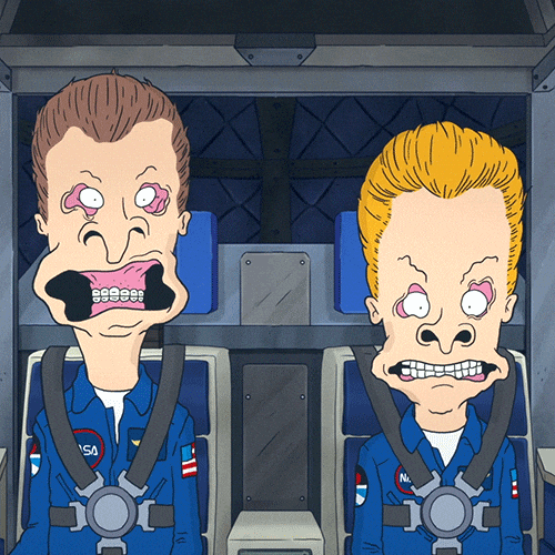 Beavis And Butt Head In Speeding Transportation GIF