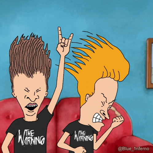 Beavis And Butt Head Rock And Roll Comedy GIF