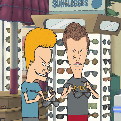 Beavis And Butt Head With Shades GIF