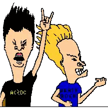 Beavis and Butthead Cartoon Beavis in AC DC Shirt