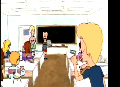 Beavis And Butthead Classroom Chat GIF