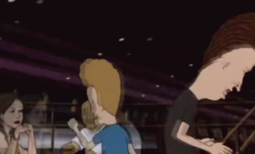 Beavis And Butthead Punch Kick Training GIF