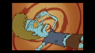 Beavis And Butthead Swirling Fire Fell GIF