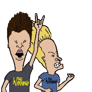 Beavis and Butthead with Warning Shirt