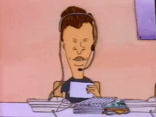 Beavis Call Centre Work GIF