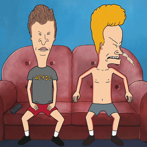 Beavis Electrocuted By Butt Head GIF