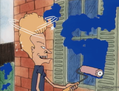 Beavis Painting Window with Roller