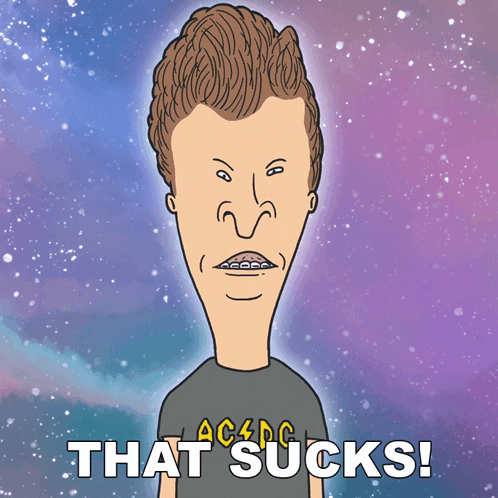 Beavis Saying That Sucks GIF