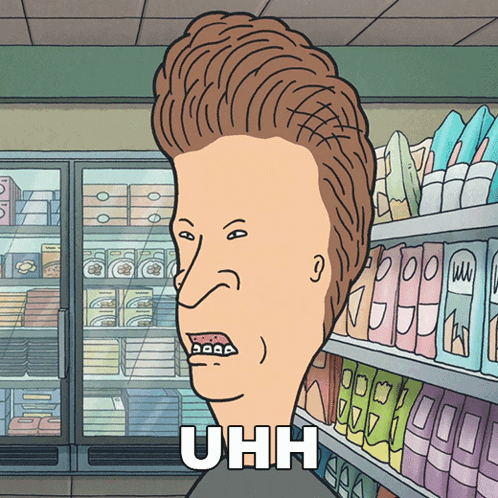 Beavis Saying Uhh in Front of a Store