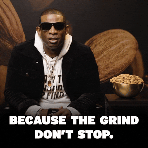Because The Grind Coach Prime Don't Stop GIF