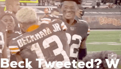 Beckham Jr #132 Hugging Another Player