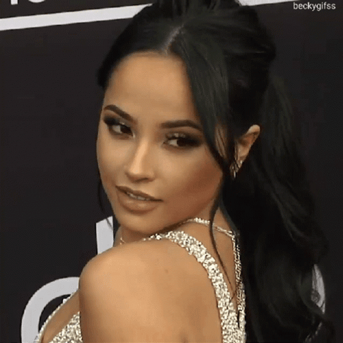 Becky G Beautiful Shoulder Look Pose GIF