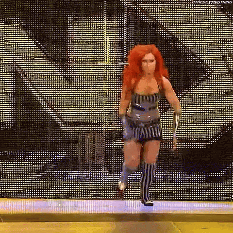Becky Lynch Sprint To Battle Ring GIF