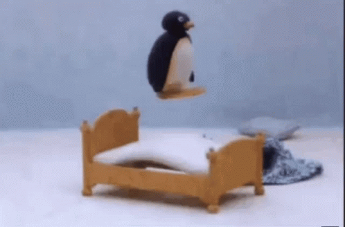 Bed Jumping Noot Noot GIF