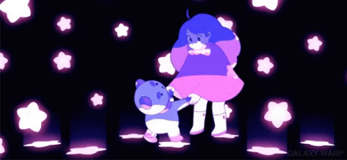 Bee And Puppycat Dancing Starry Night GIF