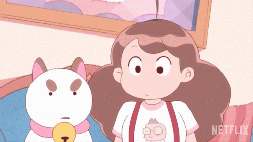 Bee And Puppycat Shocked Reaction GIF