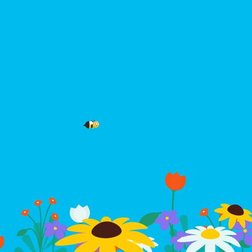 Bee Enjoying Flower Nectar Happy Spring GIF