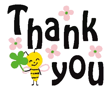 Bee Holding Clover Thank You