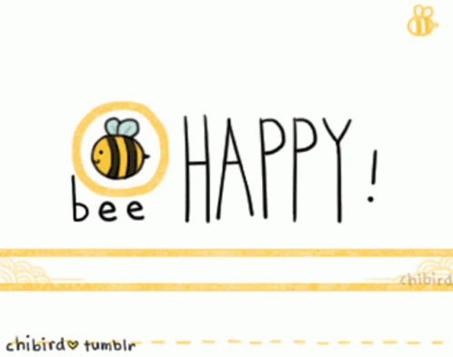 Bee Saying Happy Bee