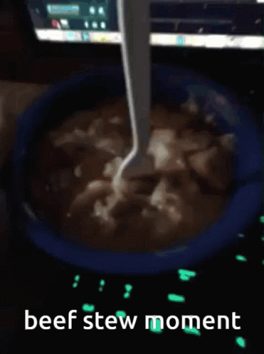 Beef Stew In Bowl With Spoon GIF