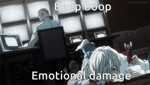 Beep Boop Emotional Damage Person GIF