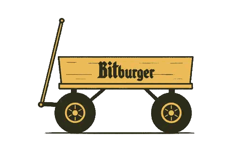 Beer Bottles Wagon Bitburger