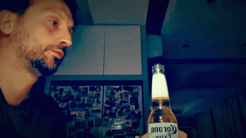 Beer Chug Challenge Home Drinking Alcohol GIF