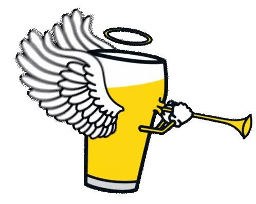 Beer Glass With Wings and Halo