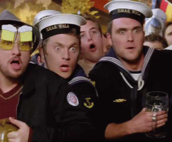 Beerfest Amazed Crowd GIF