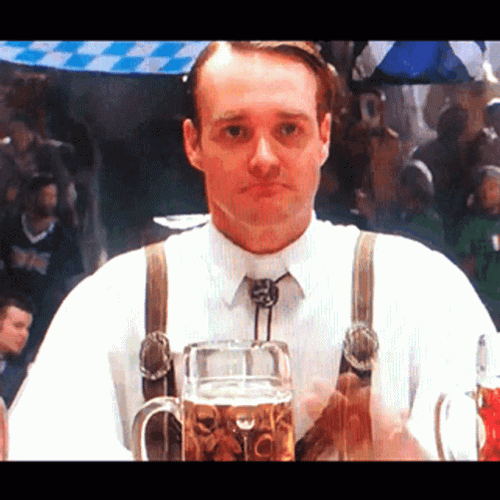 Beerfest Tongue Out Licking Through Fingers GIF