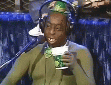 Beetlejuice Meme Holding Cup Of Water GIF