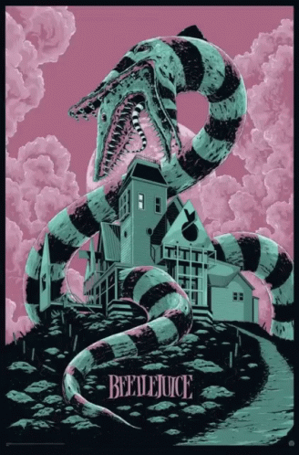 Beetlejuice Meme Scary Big Snake House GIF