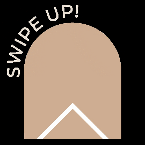 Beige Arrow Swipe Up Minimalist Outline GIF