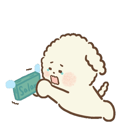 Beige Cartoon Dog Crying GIF