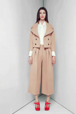 Beige Minimalist Woman's Clothing GIF