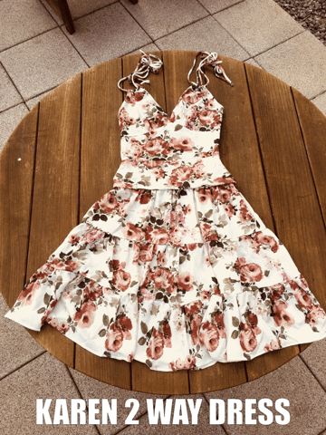 Beige Minimalist Karen Two Way Dress GIF