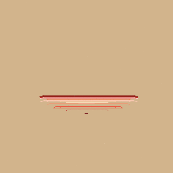 Beige Minimalist Spinning Square Sketch GIF | GIFDB.com