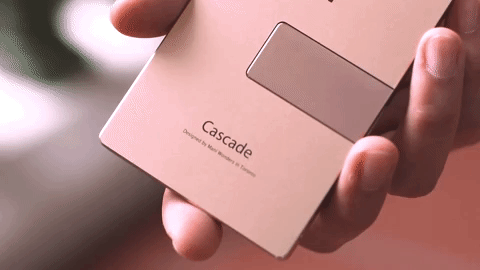 Beige Minimalist Cascade Wallet GIF