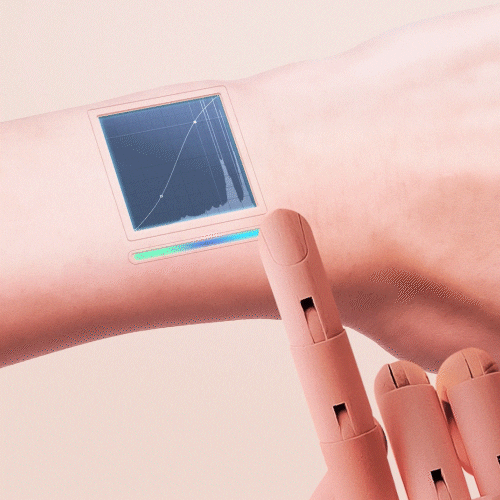 Beige Minimalist Robot Fingers Moving GIF