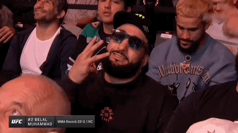 Belal Muhammad Call Me Hand Signa; GIF