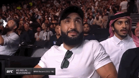 Belal Muhammad Cheering With The Audience GIF