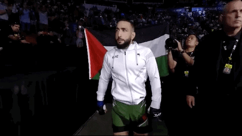 Belal Muhammad Chest Pumping Grand Entrance GIF